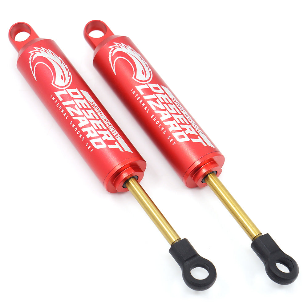 Yeah Racing DDL-110RD 110MM DESERT LIZARD TWO STAGE INTERNAL SPRING DAMPER PAIR RED FOR CRAWLER