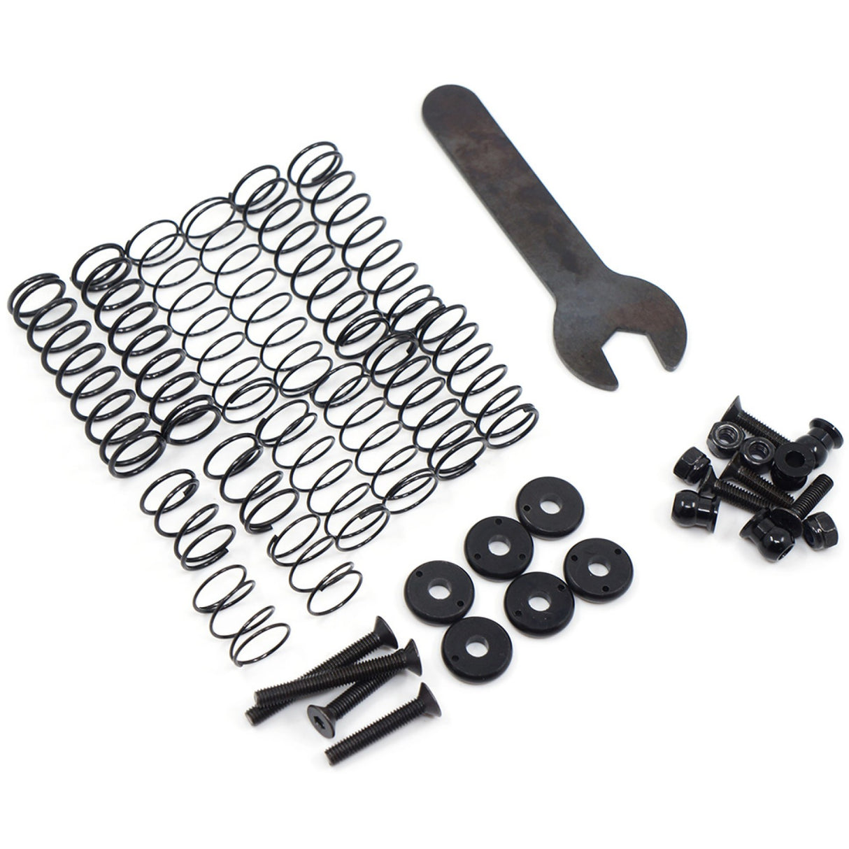 YEAH RACING DDL-100BK 100MM DESERT LIZARD TWO STAGE INTERNAL SPRING DAMPER PAIR BLACK FOR CRAWLER