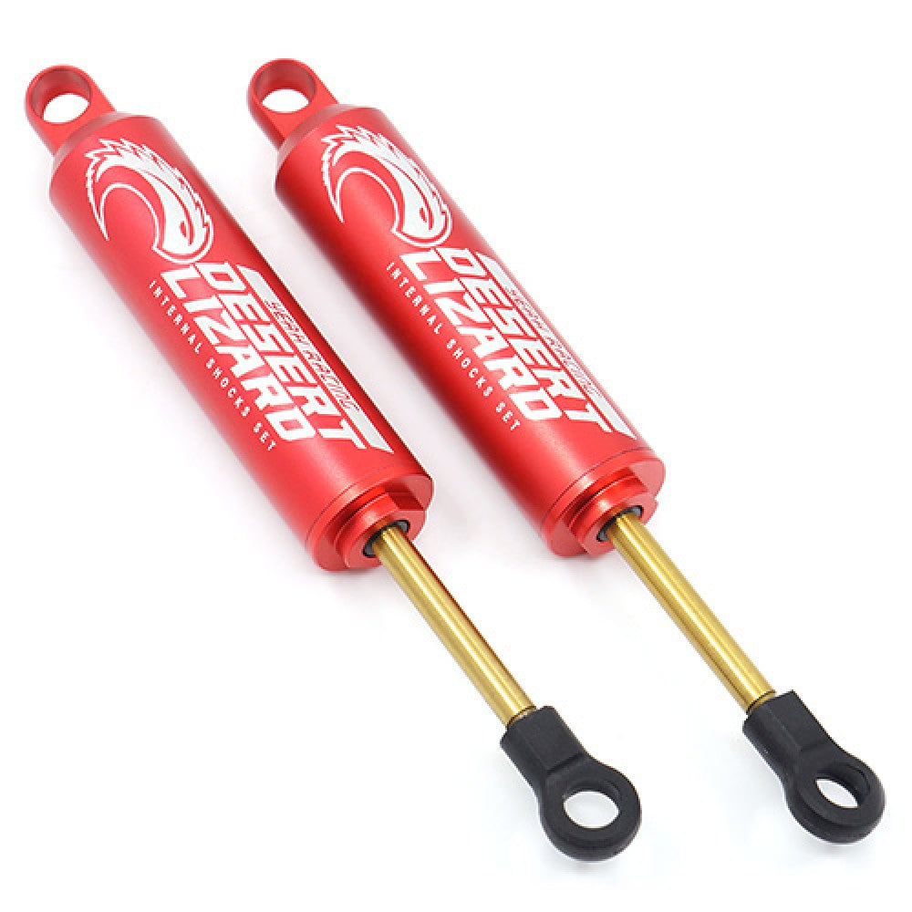 Yeah Racing DDL-100RD 100MM DESERT LIZARD TWO STAGE INTERNAL SPRING DAMPER PAIR RED FOR CRAWLER