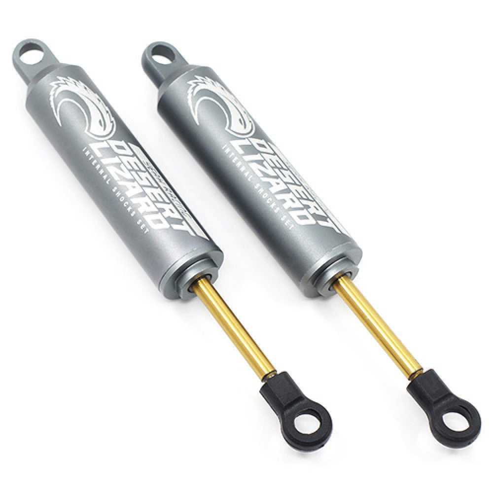 Yeah Racing DDL-100GM 100MM DESERT LIZARD TWO STAGE INTERNAL SPRING DAMPER PAIR GUN METAL FOR CRAWLER