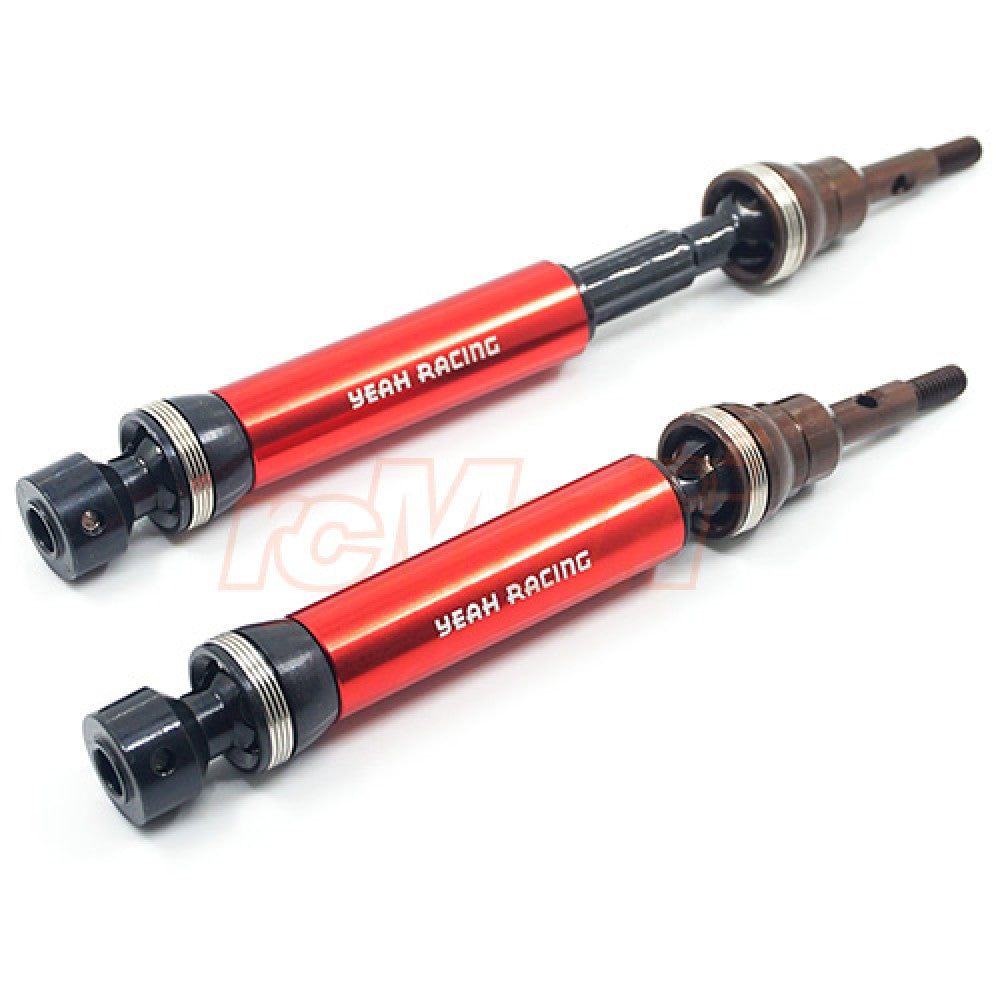 Yeah Racing TRSL-015FRD HD TOOL STEEL FRONT UNIVERSAL DRIVE SHAFTS FITS 1/10 SLASH STAMPEDE 4X4 RED