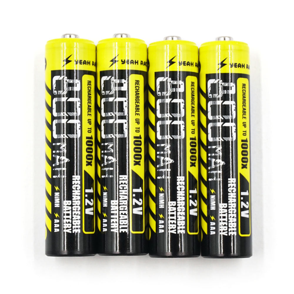 Yeah Racing YE-0032 RECHARGEABLE HIGH POWER 800MAH AAA NIMH BATTERY 4PCS (MINI-Z)