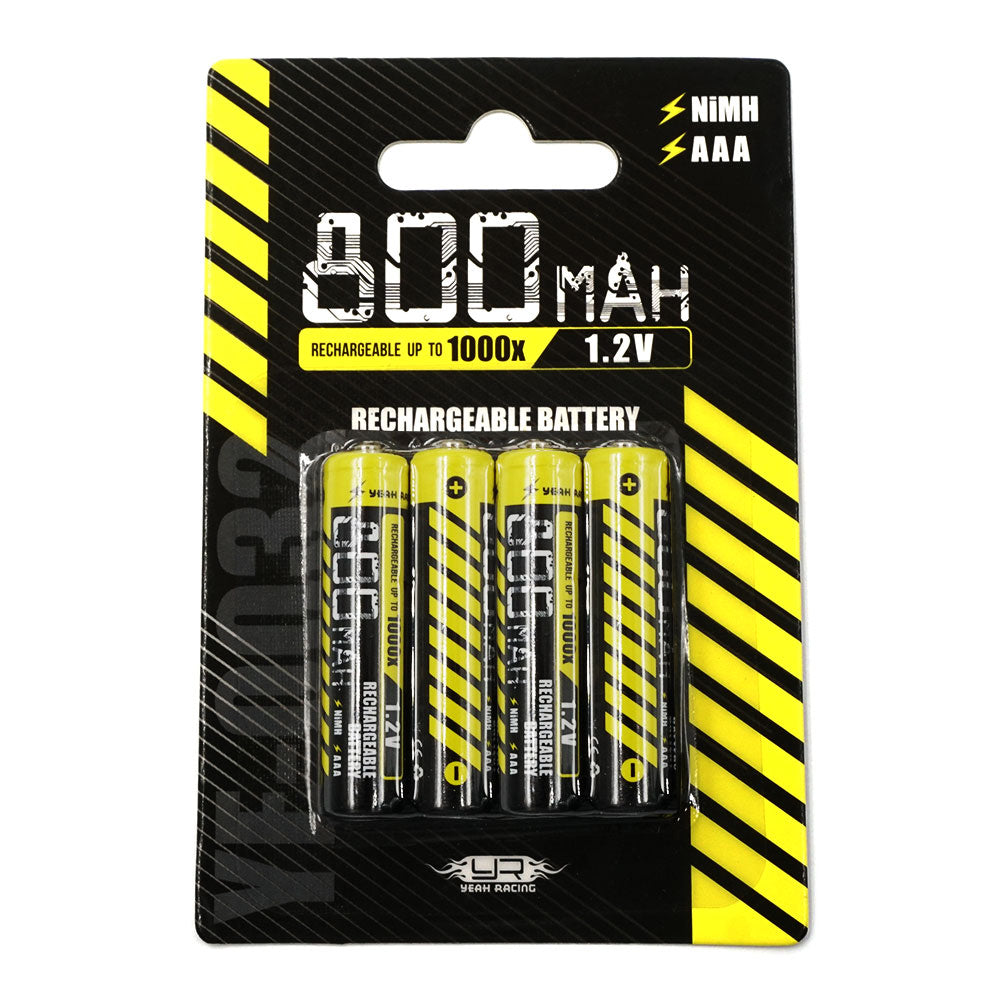 Yeah Racing YE-0032 RECHARGEABLE HIGH POWER 800MAH AAA NIMH BATTERY 4PCS (MINI-Z)