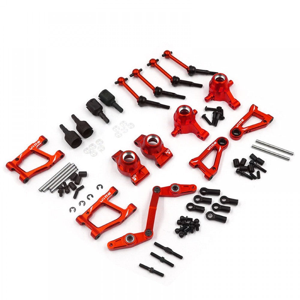 Yeah Racing TATT-S06RD KIT DE MISE À NIVEAU ESSENTIELLE DE PERFORMANCE RAPIDE ROUGE POUR TAMIYA TT01 TT01E