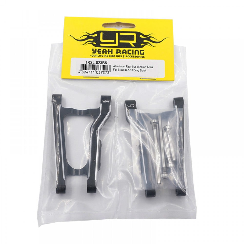 YEAH RACING TRSL-023BK ALUMINUM REAR SUSPENSION ARMS FITS DRAG SLASH