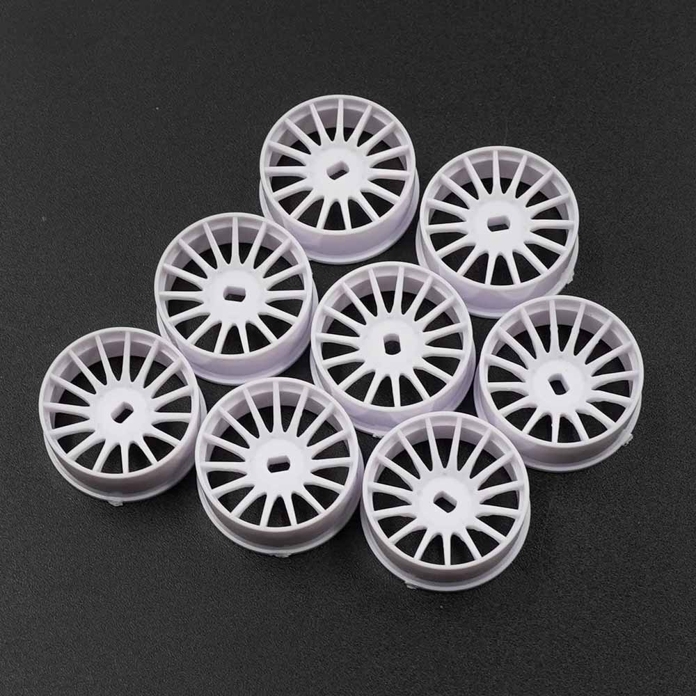 Yeah Racing WL-0167WH PLASTIC NARROW RIM SET 8.5MM (OFFSET 0 +1 +2 +3) WHITE FOR 1/28 AWD MINI-Z