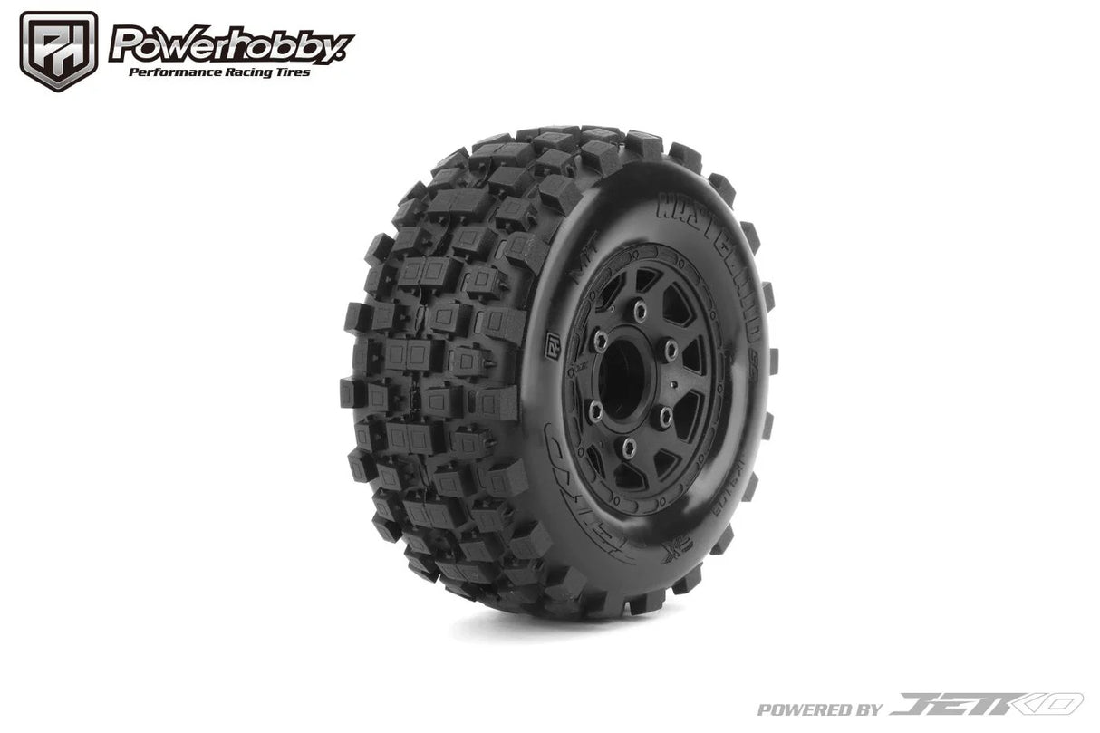 Powerhobby PHB3105CBMSGB WASTELAND SC Belted Tires (2) with Removable Hex Wheels
