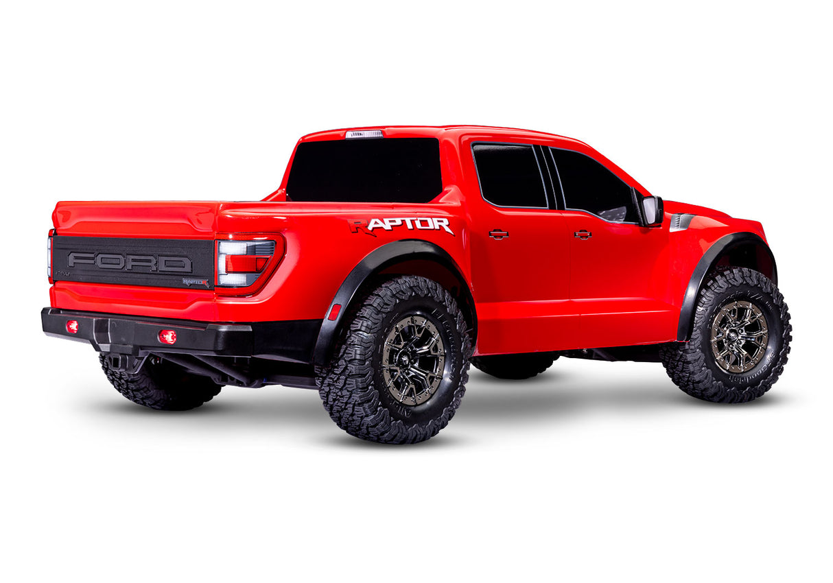 Traxxas 101076-4 RED Ford Raptor R: 4X4 VXL 1/10 Escala 4X4 Réplica de camión sin escobillas