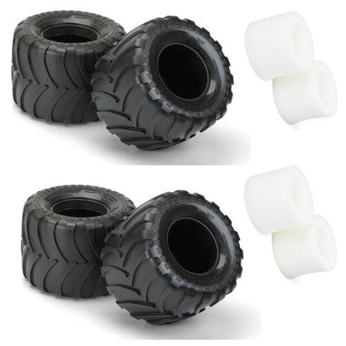 Pro-Line Destroyer 2.6" All Terrain Monster Tires w/ Clod Buster Wheels F/R (4)