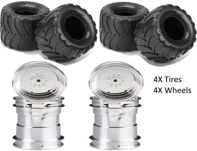 Pro-Line Destroyer 2.6" All Terrain Monster Tires w/ Clod Buster Wheels F/R (4)