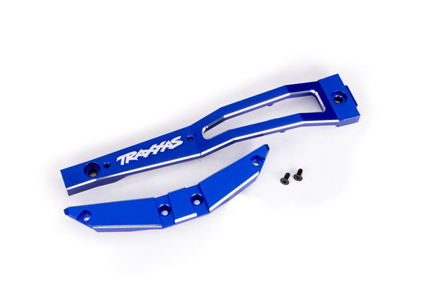 Traxxas 10221-BLUE Chassis brace, front, 6061-T6 aluminum (blue-anodized/ 2.5x6mm CCS (with threadlock) (2)6tZX