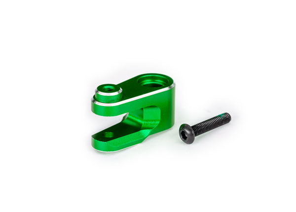 Traxxas 10247-GRN Servo horn, steering, 6061-T6 aluminum (green-anodized)/ 3x15mm BCS (with threadlock) (1)