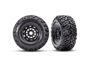 TRAXXAS 10272 T&W BLK WHL MAXX SC TIRES (L&R)