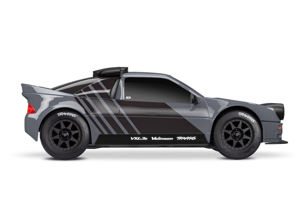 Traxxas 10876-BLK Black Front Mini Rally Wheels w/ Slick Tires (Hard) (2)