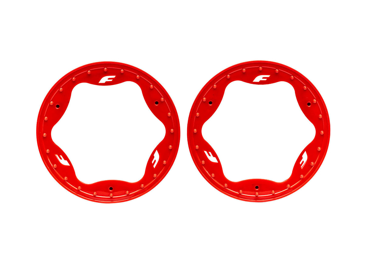 Traxxas 10976-RED 3.5" Red Funco Front Beadlock Rings