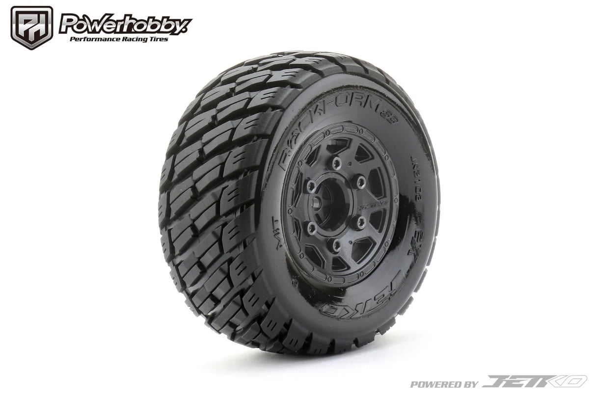 Powerhobby PHB3103CBMSGN Rockform 1/10 SC Belted Tires (2) with Removable Hex Wheels