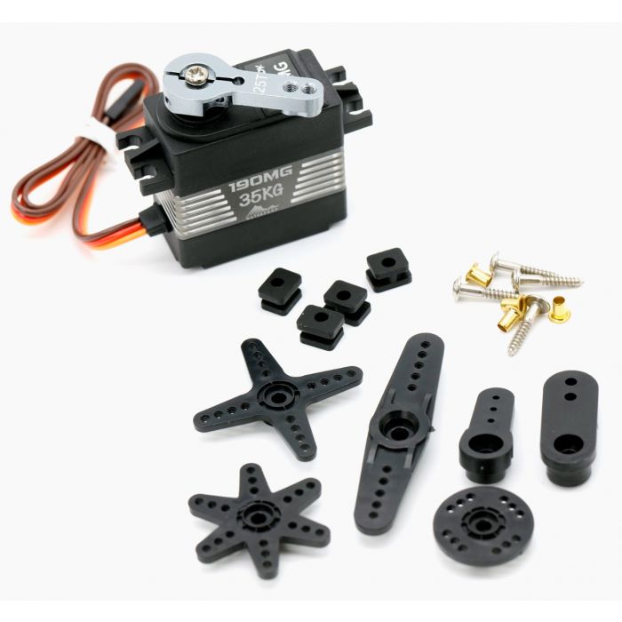 Powerhobby 190MG 1/10 35kg Engranaje metálico de alto par Servo HV resistente al agua