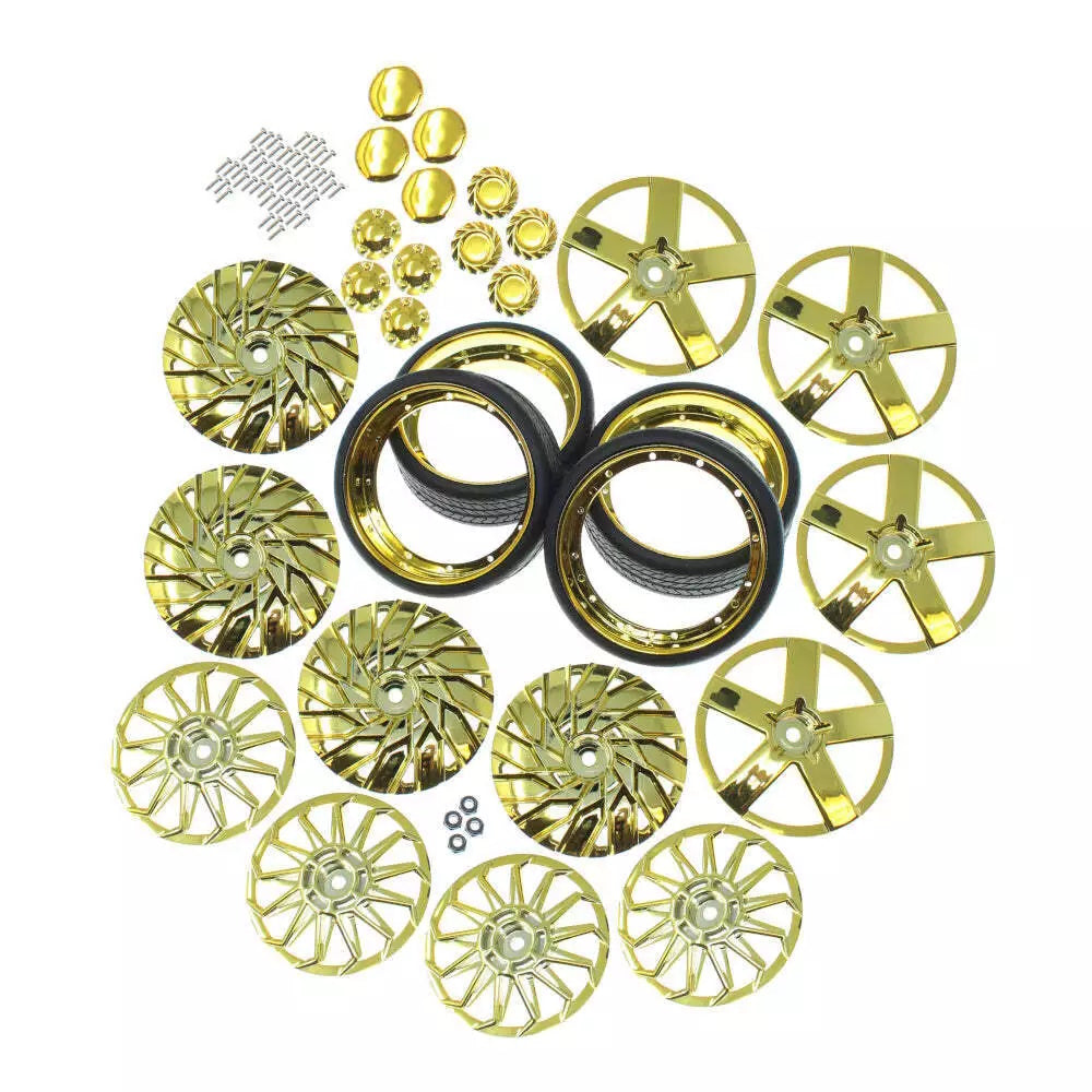 Redcat Racing 19791 - 1/10 26ers Gold 26” Wheel & Tire Combo Kit (3 Styles) (4)