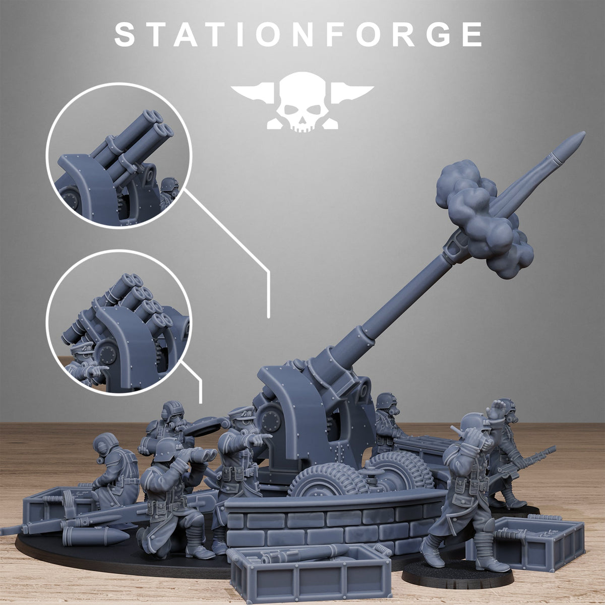 3D Printed GrimGuard Light Artillery by Stationforge Miniatures