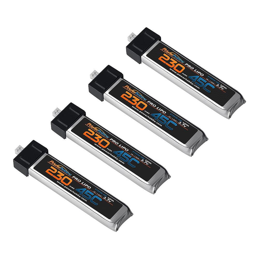 Powerhobby 1S 3.7V 230Mah 45C Lipo Battery 4 Pack