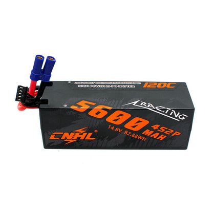 CNHL Racing Series 5600mAh 14.8V 4S2P 120C Hard Case Lipo Battery with EC5 Plug
