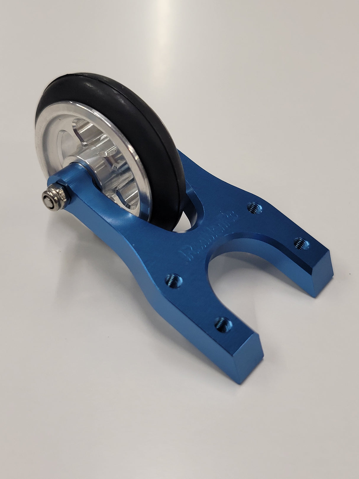 IRonManRc UNIVERSAL Wheelie Bar HORSESHOE w/ Mercedez WHEEL & TIRE * CANDY BLUE *