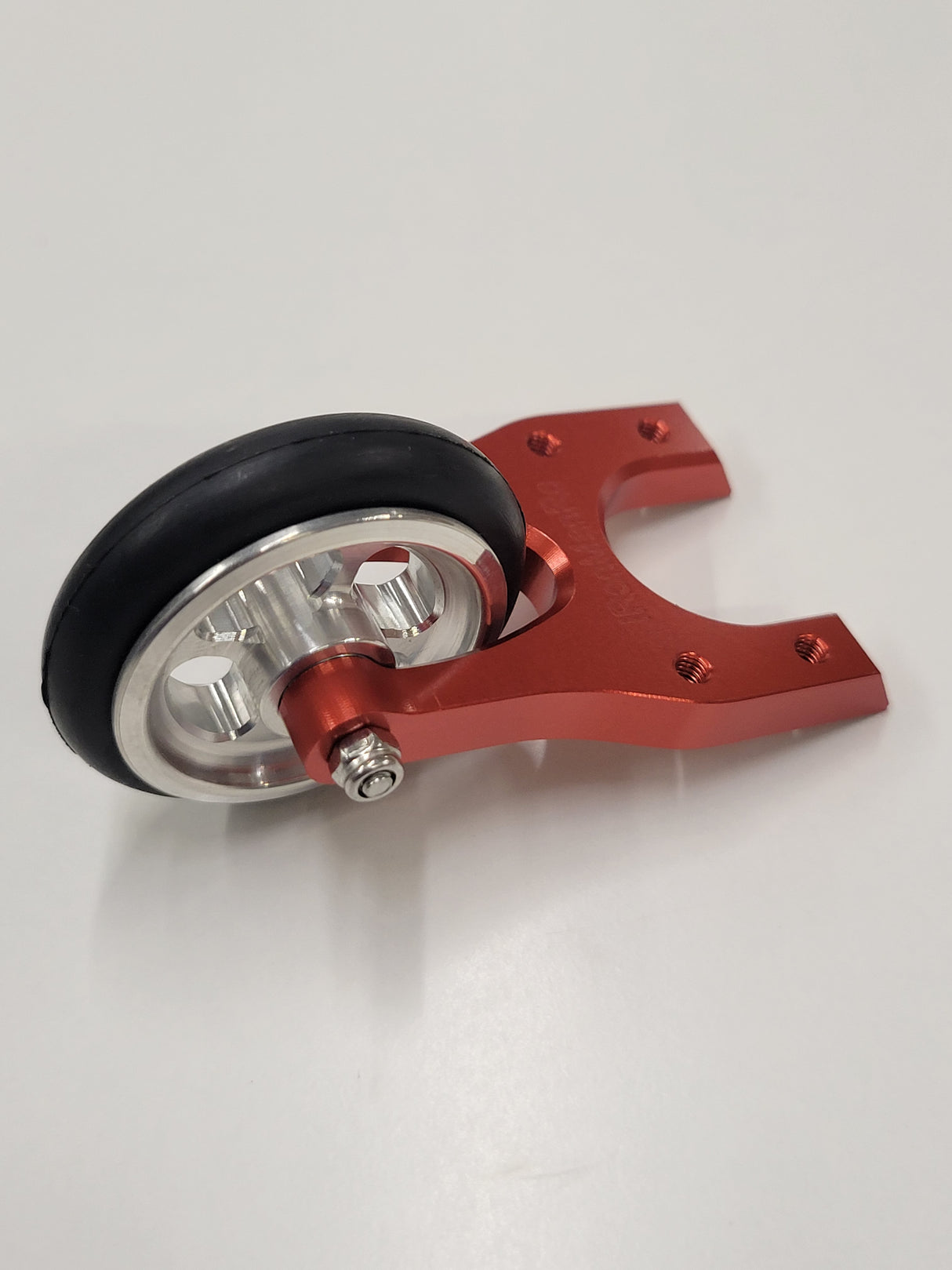 IRonManRc UNIVERSAL Wheelie Bar HORSESHOE w/ Mercedez WHEEL & TIRE *CANDY RED*