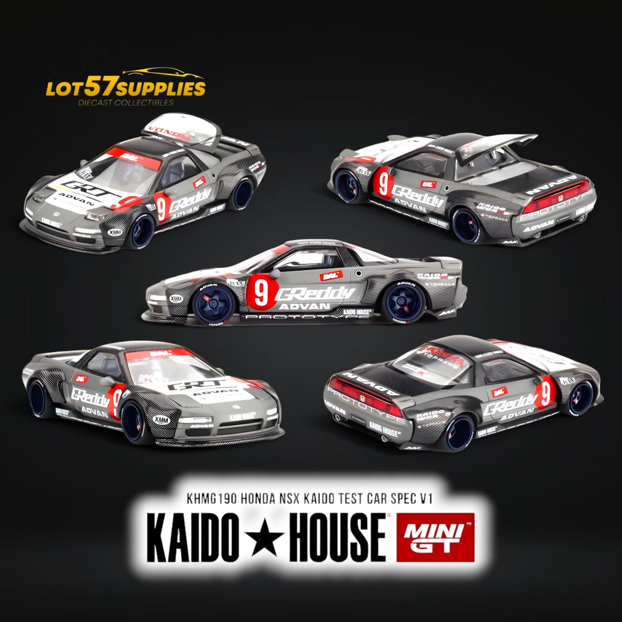 (Pre-Order) Mini-GT x KAIDO Honda NSX Kaido Test Car Spec V1 1:64