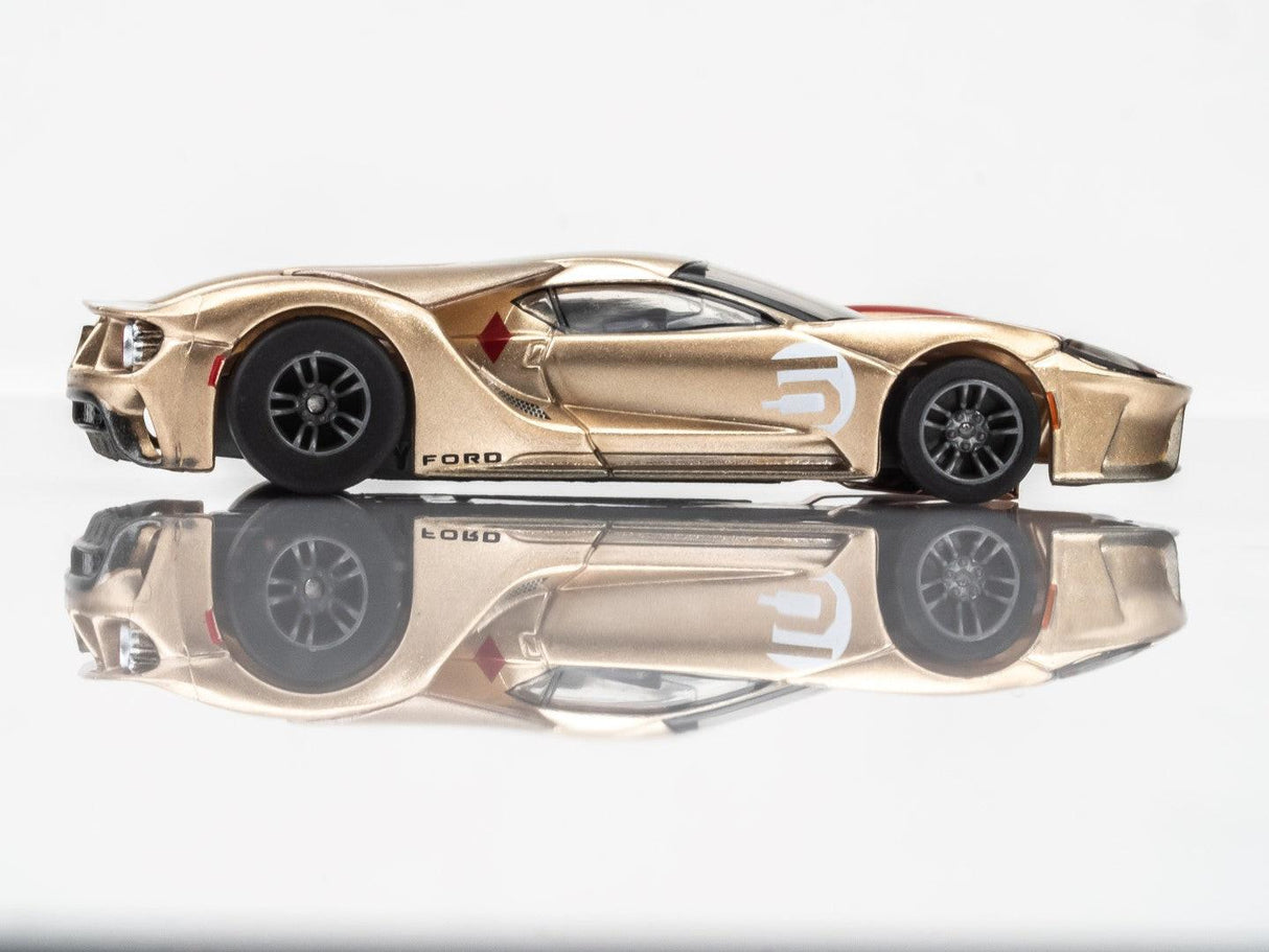 AFX 22061 Ford GT Heritage #5 Gold Mega G+ MG+ HO scale slot Car MegaG