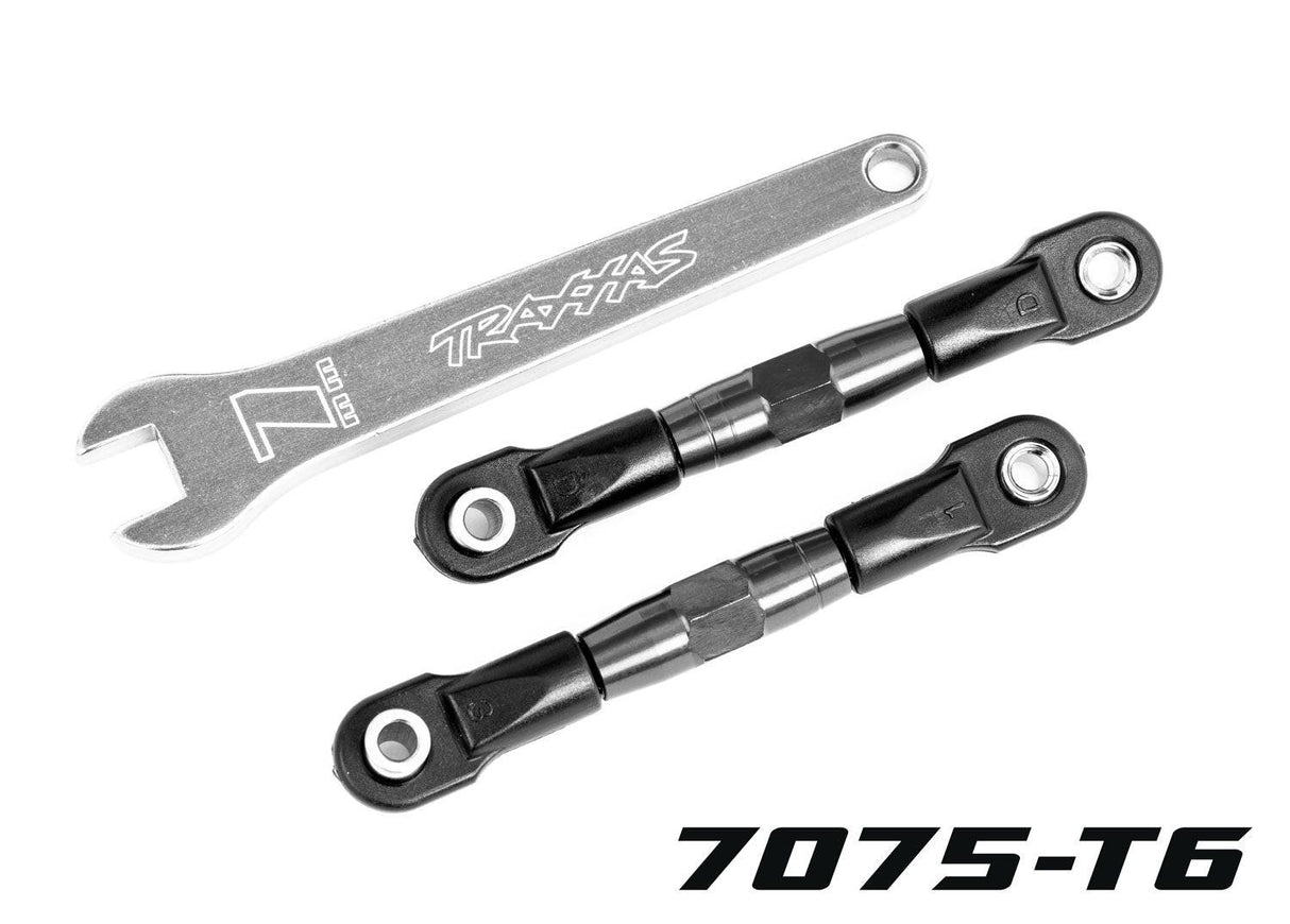 Traxxas 2443a TUBES 56 mm Gray Aluminum Rear Camber Links (2) Drag Slash