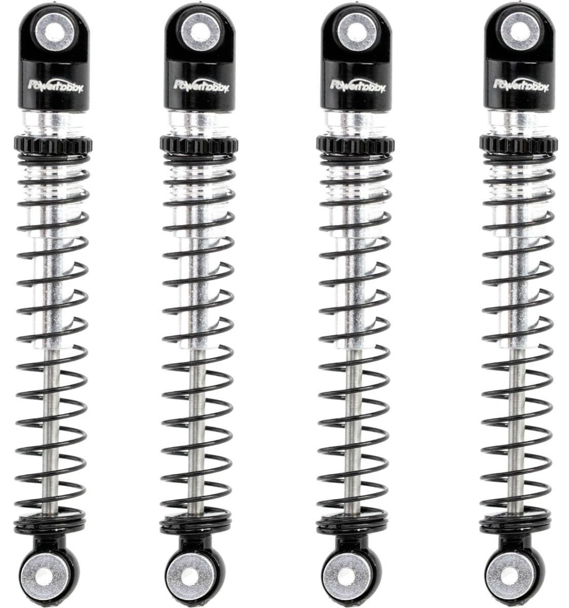 Powerhobby 1/24 Axial SCX24 Aluminum 54mm Long Travel Shocks Jeep Bronco Black