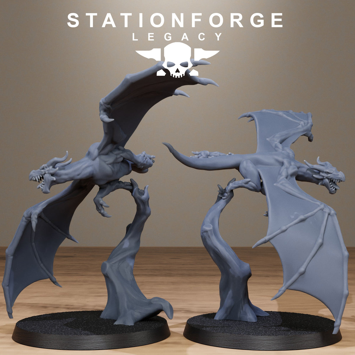 3D Printed Solaris Dragon Squad by StationForge Miniatures