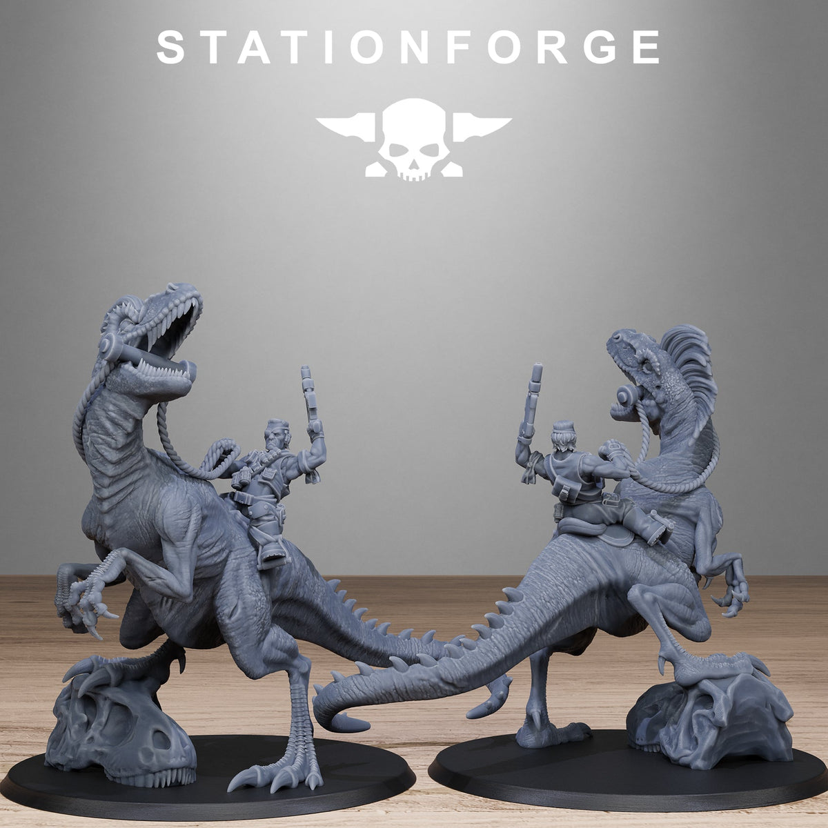 3D Printed GrimGuard Jungle Raptors by Stationforge Miniatures
