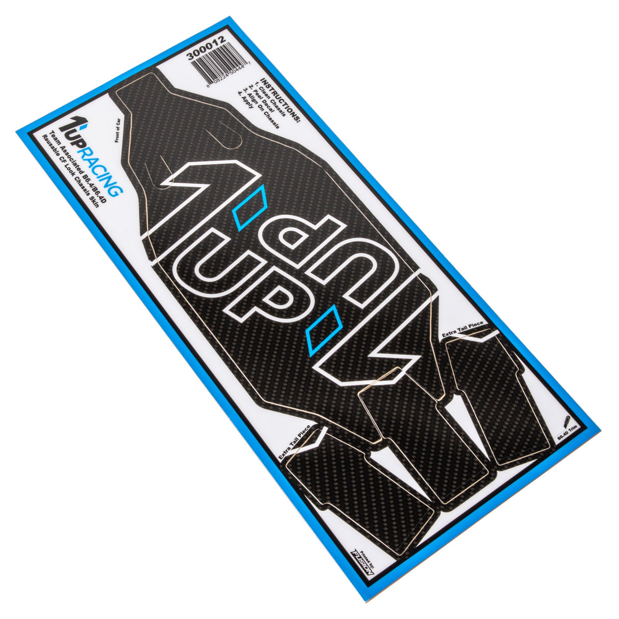 1up Racing CF Look Chassis Skin - AE B6.4/B6.4D
