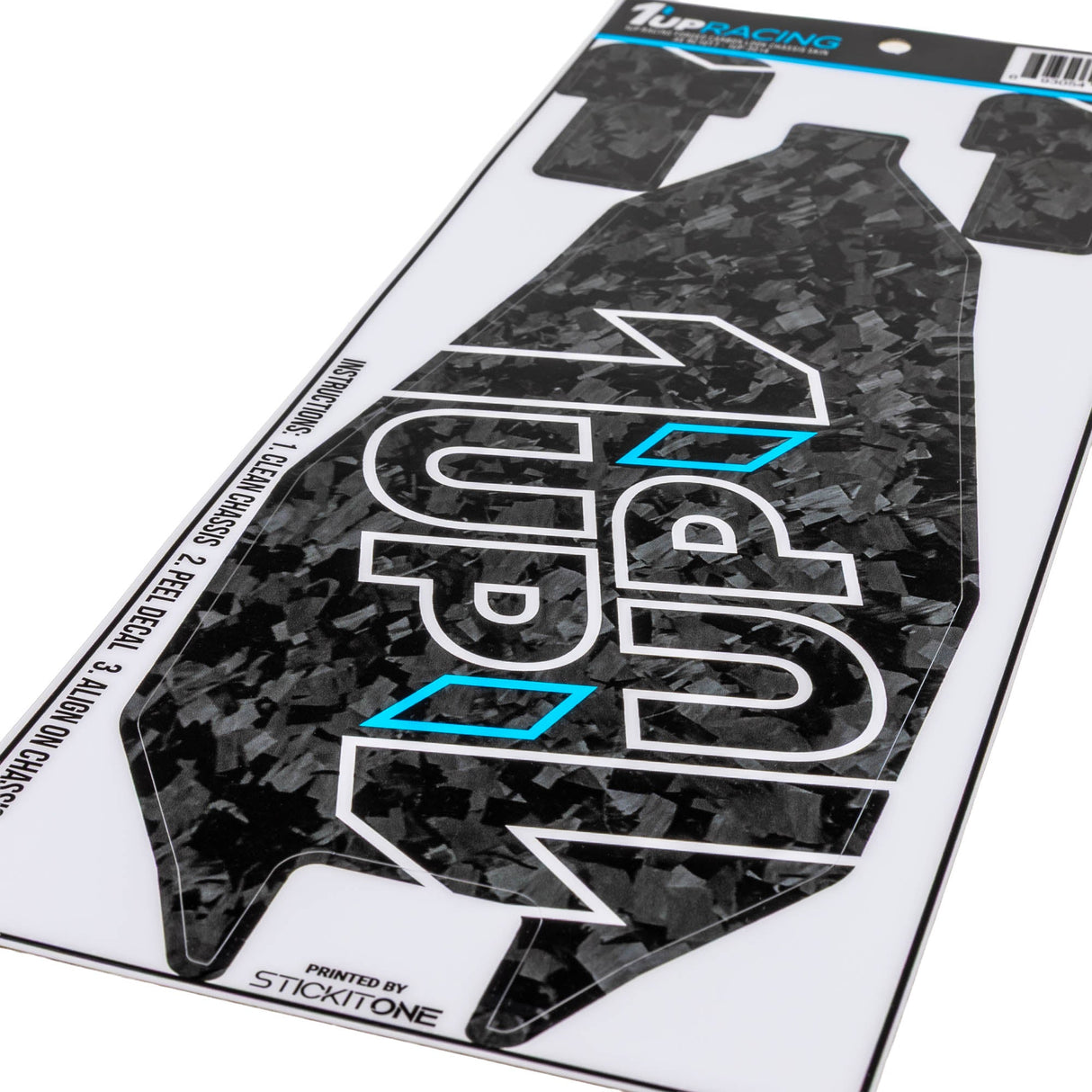 1up Racing Forged Carbon Look Chassis Skin - AE RC10T7