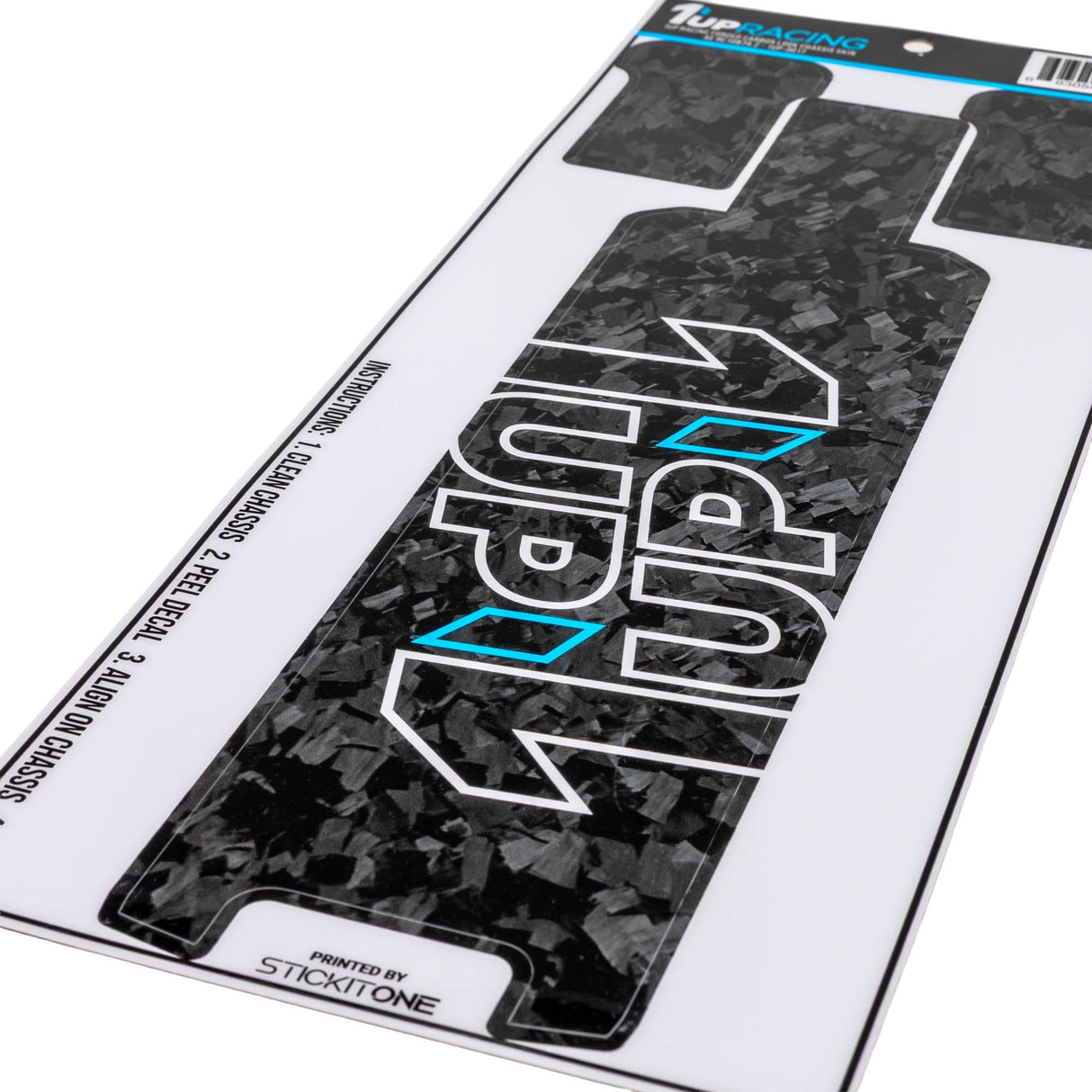 1up Racing Forged Carbon Look Chassis Skin - AE RC10B74.2