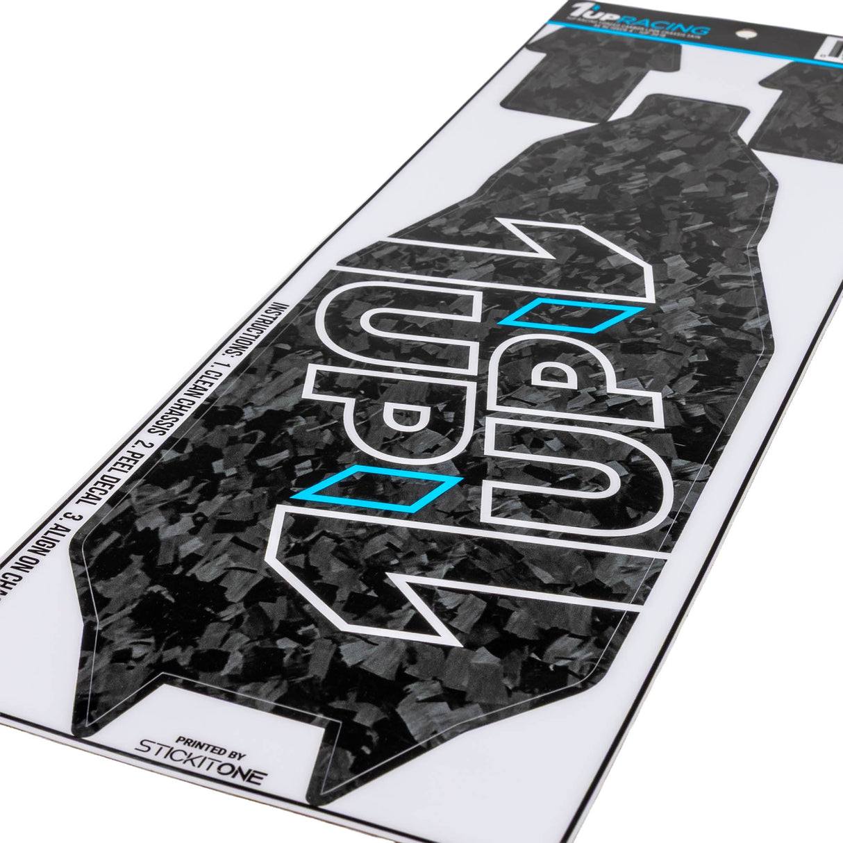 1up Racing Forged Carbon Look Chassis Skin - AE RC10SC6.4