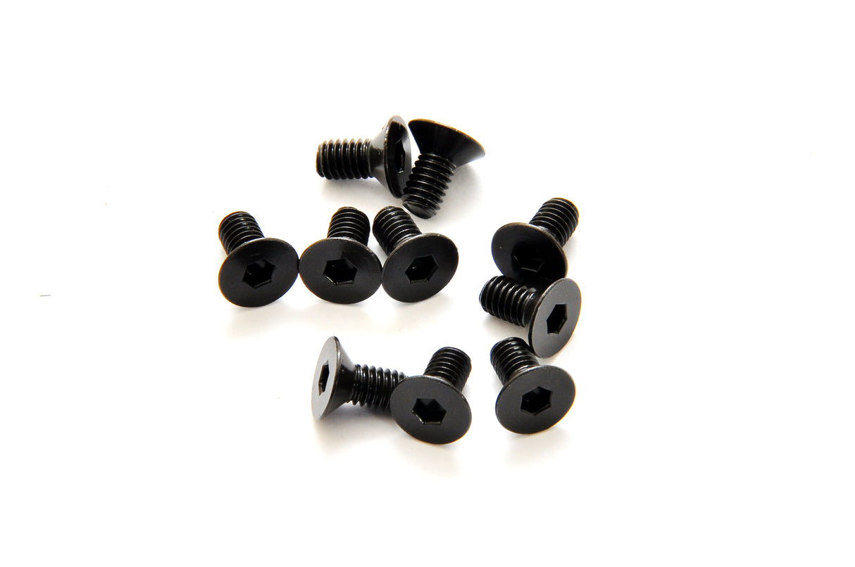 Hobao 31408 TORNILLOS DE CABEZA AVELLANADA HEXAGONAL M4 x 8 mm, 10 PIEZAS