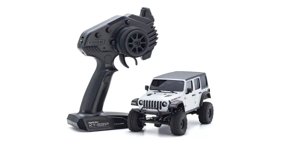 Kyosho 32536W MINI-Z 4x4 ReadySet Jeep Wrangler Unlimited Rubicon Bright White