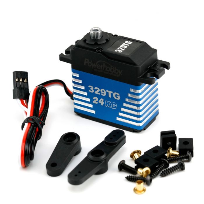 Powerhobby 329TG Aluminum High Torque Speed Titanium Gear Digital Servo : HPI