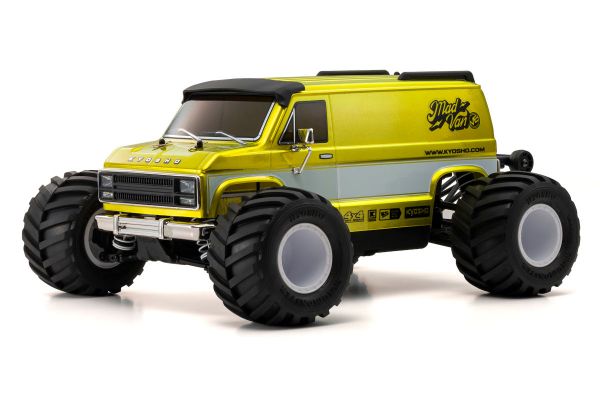 Kyosho KYO34491T2 Fazer Mk2 Mad Van VE 1/10 4WD Readyset Brushless Monster Truck (Yellow) w/2.4GHz Radio