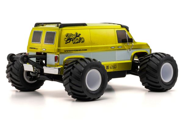 Kyosho KYO34491T2 Fazer Mk2 Mad Van VE 1/10 4WD Readyset Brushless Monster Truck (Yellow) w/2.4GHz Radio
