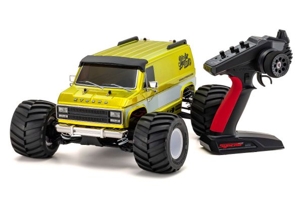 Kyosho KYO34491T2 Fazer Mk2 Mad Van VE 1/10 4WD Readyset Brushless Monster Truck (Yellow) w/2.4GHz Radio