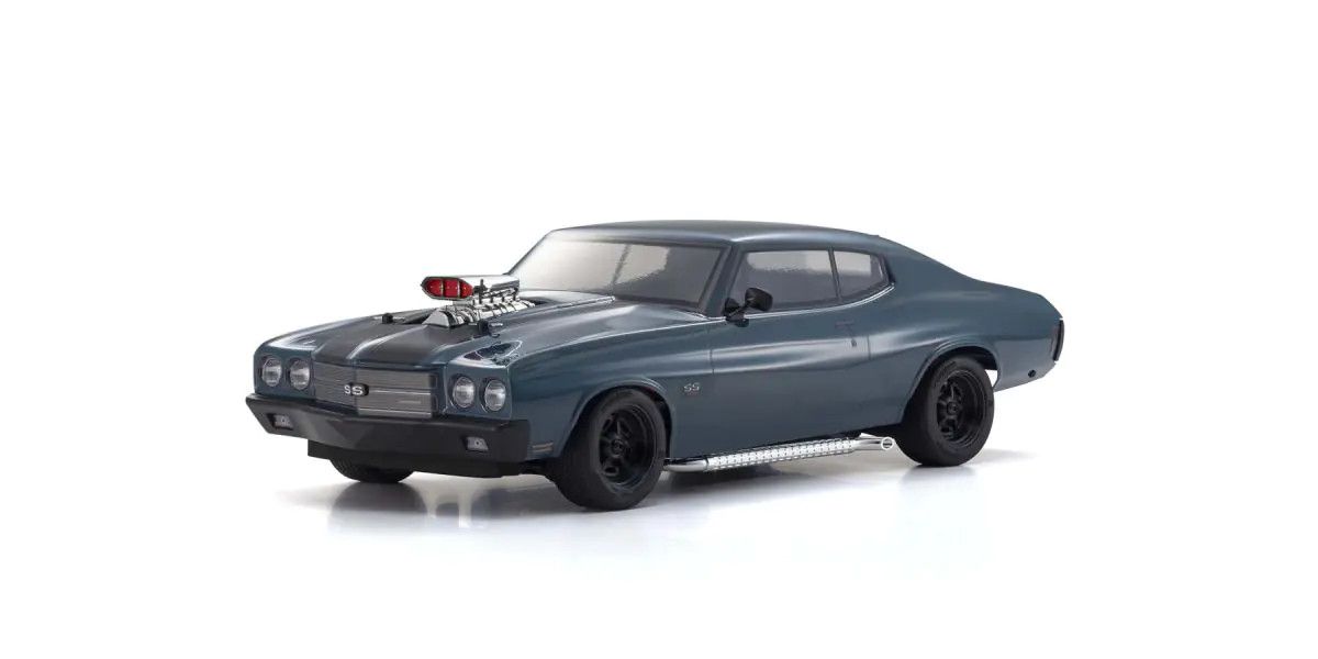 KYOSHO 1:10 Scale RC EP 4WD FAZER Mk2 FZ02L VE Series readyset 1970 Chevy® Chevelle® Supercharged VE Dark Blue 34494T1
