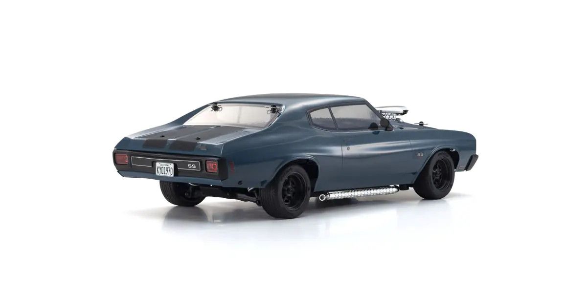 KYOSHO 1:10 Scale RC EP 4WD FAZER Mk2 FZ02L VE Series readyset 1970 Chevy® Chevelle® Supercharged VE Dark Blue 34494T1