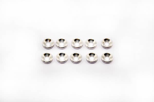 Hobao 36811 ARANDELAS SERVO DE ALUMINIO CNC-3 mm, 10 PIEZAS