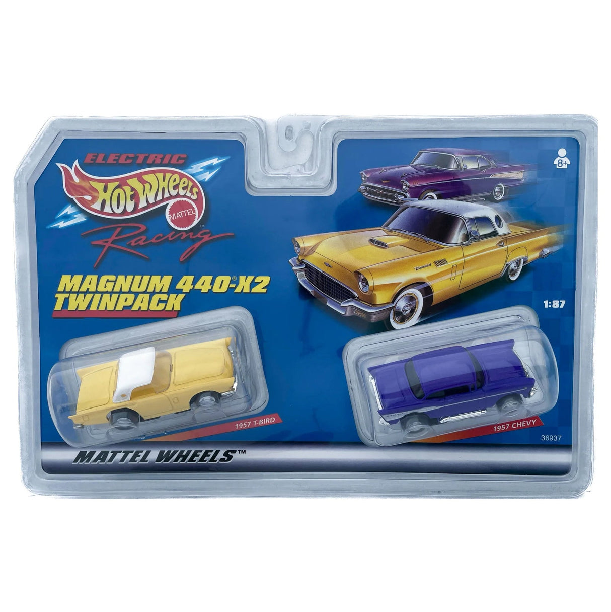 Tyco 36937 Twin Pack 1957 T-Bird Chevy 440-X2 HO Slot Car for AFX Auto World
