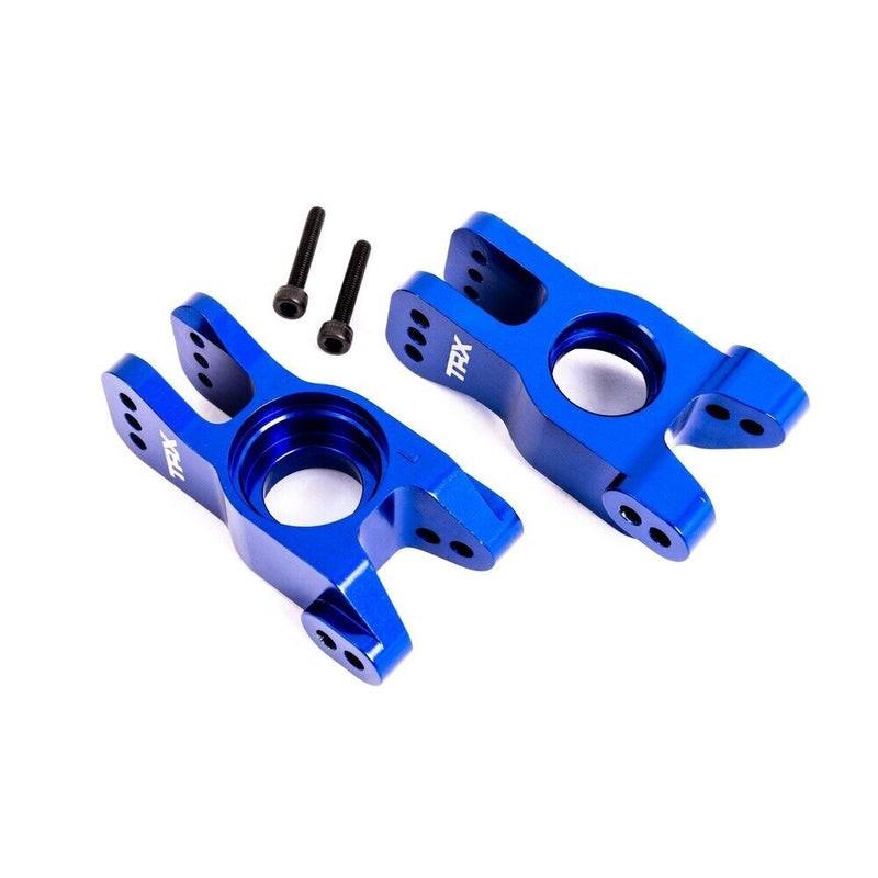 Traxxas 9552X Sledge Aluminum Stub Axle Carriers (Left & Right) (Blue)