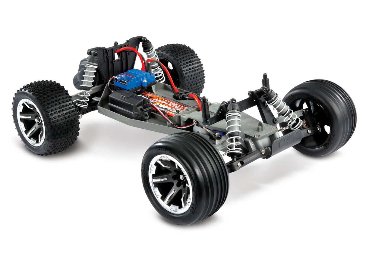 Traxxas 37054-8 CAMIÓN DE ESTADIO ESCALA 1/10 VERDE RUSTLER 2WD con USB-C