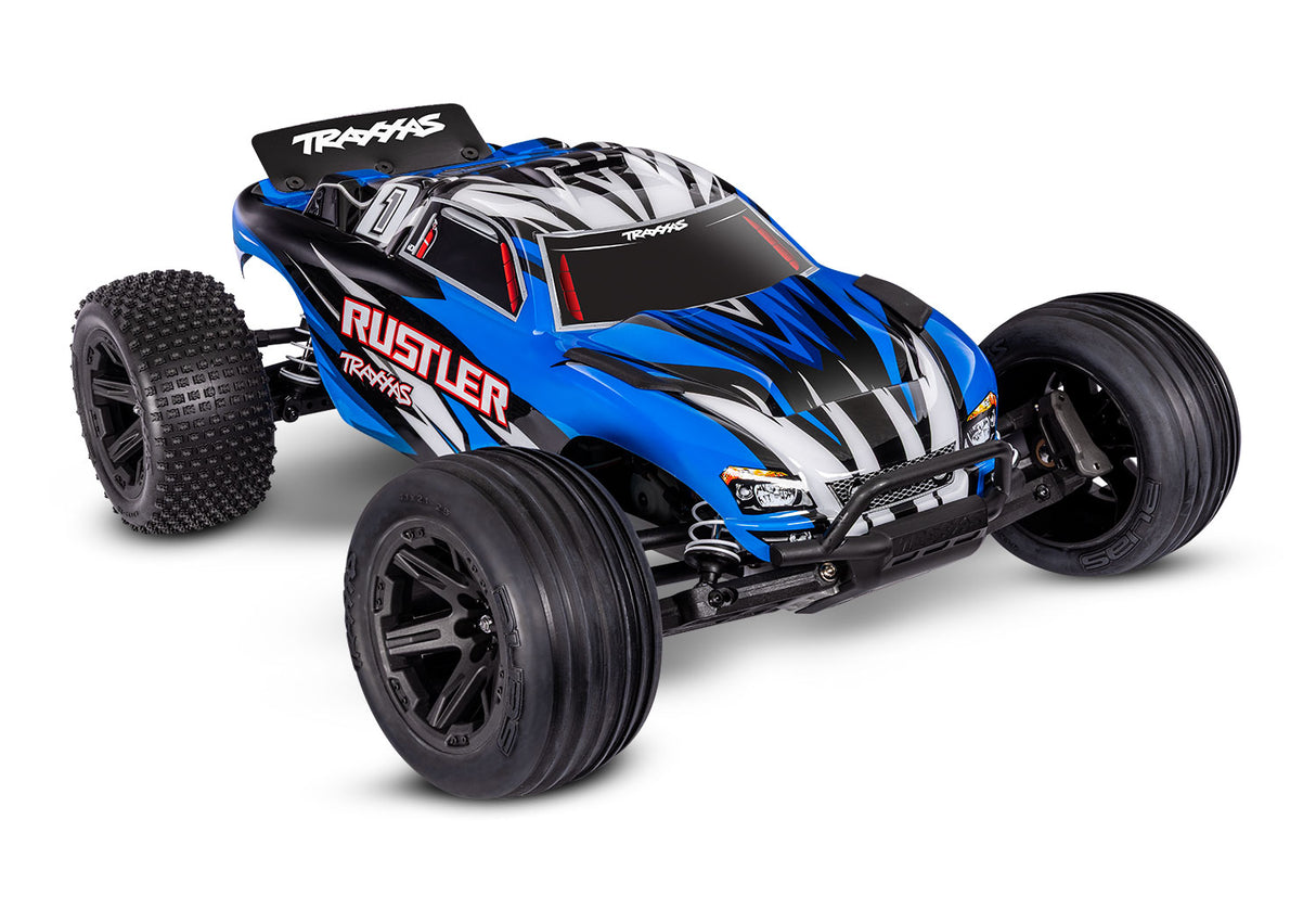 Traxxas 37254-8-BLUEX Rustler 2WD XL-5 w/Battery